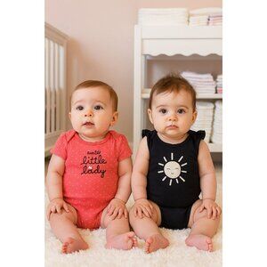 Carters 9M Baby Girl Auntie Little Lady 2-piece Bodysuit Set Onesie Outfit